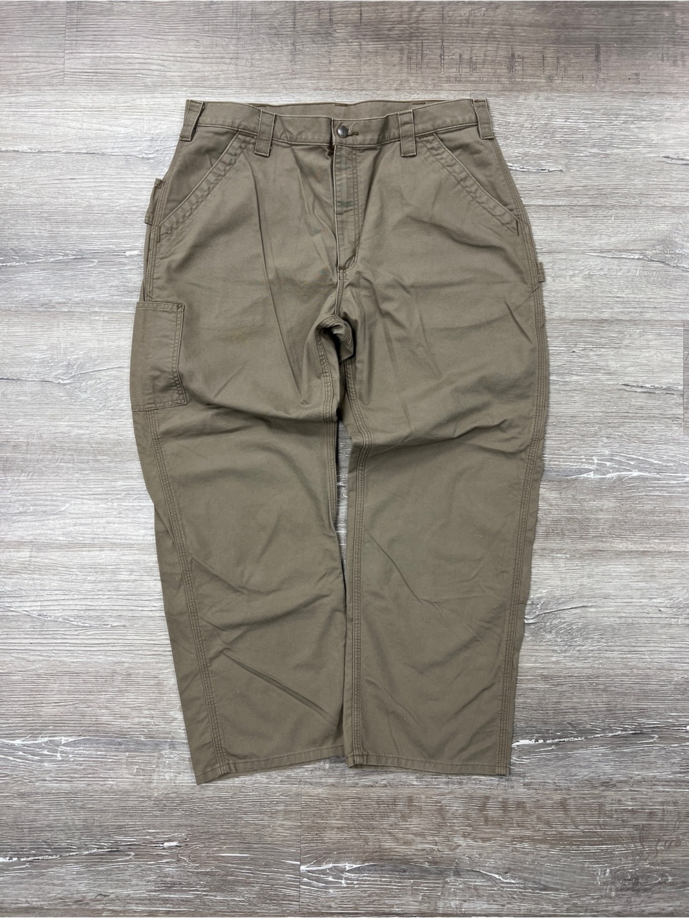 Vintage Y2K Carhartt Carpenter Pants - Olive - Mens 38/30